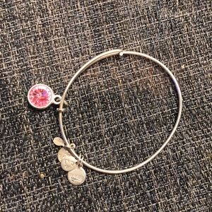 Alex and Ani pink stone bracelet